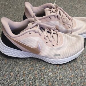 Nike Women's Pink and Black Running Shoes